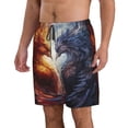 thumbnail image 2 of Salouo Red And White Fire Bird Pattern Swim Trunks for Men,Men's Hawaiian Bathing Suit Swimsuits Quick Dry Swimming Board Shorts Beach Shorts with Pockets-XX-Large, 2 of 6