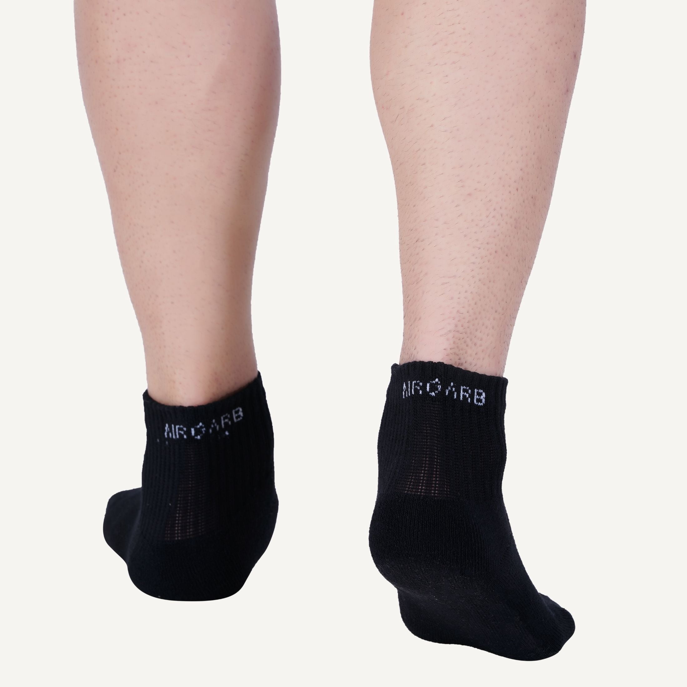 AirGarb Cushioned High Ankle Socks for Men and Women Made with Cotton & Spandex Free Size - HA24-BL (Pack of 24)