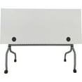 thumbnail image 6 of Lorell White Laminate Flip Top Training Table White Top - Silver Base - 4 Legs - 29.50" Table Top Length x 23.60" Table Top Width - 48" Height - Assembly Required, 6 of 6