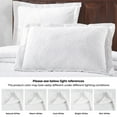 thumbnail image 4 of Superior 3 Piece Aspen Cotton Blend White Bedspread Set, Queen, 4 of 9