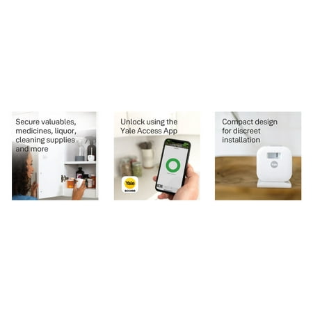Yale - Smart Lock Wi-Fi Cabinet Lock with App/Electronic Guest Key Access - White