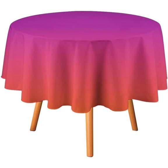 Purple, Pink and Orange Gradient Ombre Tablecloth Washable Dinng Table Covers Decorative for Kitchen & Table Linens 60" x 60"