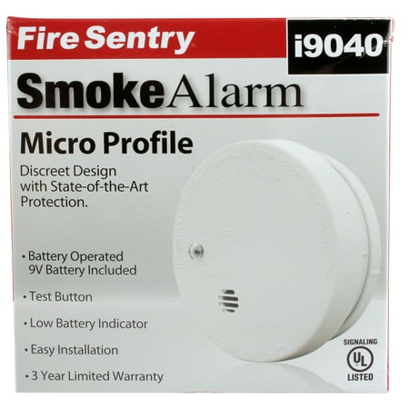 Kidde Fire Sentry Micro Profile 3 Year Smoke Alarm, 9 Volt (Best Fire Alarms 2019)