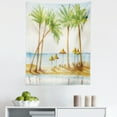 thumbnail image 1 of Tropical Tapestry, Tropical Island Sandy Beach with Palm Trees Paradise Coast Relaxation, Fabric Wall Hanging Decor for Bedroom Living Room Dorm, 5 Sizes, Pale Brown Fern Green, by Ambesonne, 1 of 1