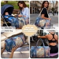 thumbnail image 5 of Garronmavis Galaxy Print Large Quilted Duffle Bag for Women, Weekender Overnight Bag Travel Tote Carry On Gym Dance Bag with Zipper Pockets, 5 of 7
