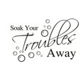 thumbnail image 1 of Lchen Soak Your Troubles Away Wall Sticker PVC Wall Decal Bathroom Background Decor Removable(Black), 1 of 4