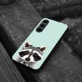 thumbnail image 4 of WIRESTER Shockproof Soft Rubber Cover Case for Samsung Galaxy S24 FE 6.7", Raccoon On Aero Blue Background, 4 of 5