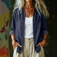 thumbnail image 4 of Ltctricy Women's Button down Denim Shirt Collared Casual Long Sleeve Tops Fall Loose Fit Trendy Jean Shirt, 4 of 7