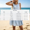 thumbnail image 4 of THDHVS Midi Dresses for Women,Striped A Line Beach Dress Sleeveless Layered Ruffle Hem Casual Style for Summer Seaside Vacation Wear,Women's Casual Dresses Blue L, 4 of 6
