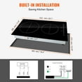 thumbnail image 6 of KFFKFF Induction Cooking Plate, Dual Burners, 12'' Magnetic Built-in Stove, 3000W Power, 9 Adjustable Heat Levels, LED Touch Display with Child Safety Lock & Overheat Protection, 6 of 9