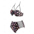 thumbnail image 2 of Talla grande Tallas de impresión de labios Strap Subfire Bikini Swimwear Rosegal  Vestidos casuales de talla grande, 2 of 5