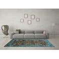 thumbnail image 3 of Ahgly Company Indoor Rectangle Oriental Light Blue Traditional Area Rugs, 2' x 5', 3 of 4