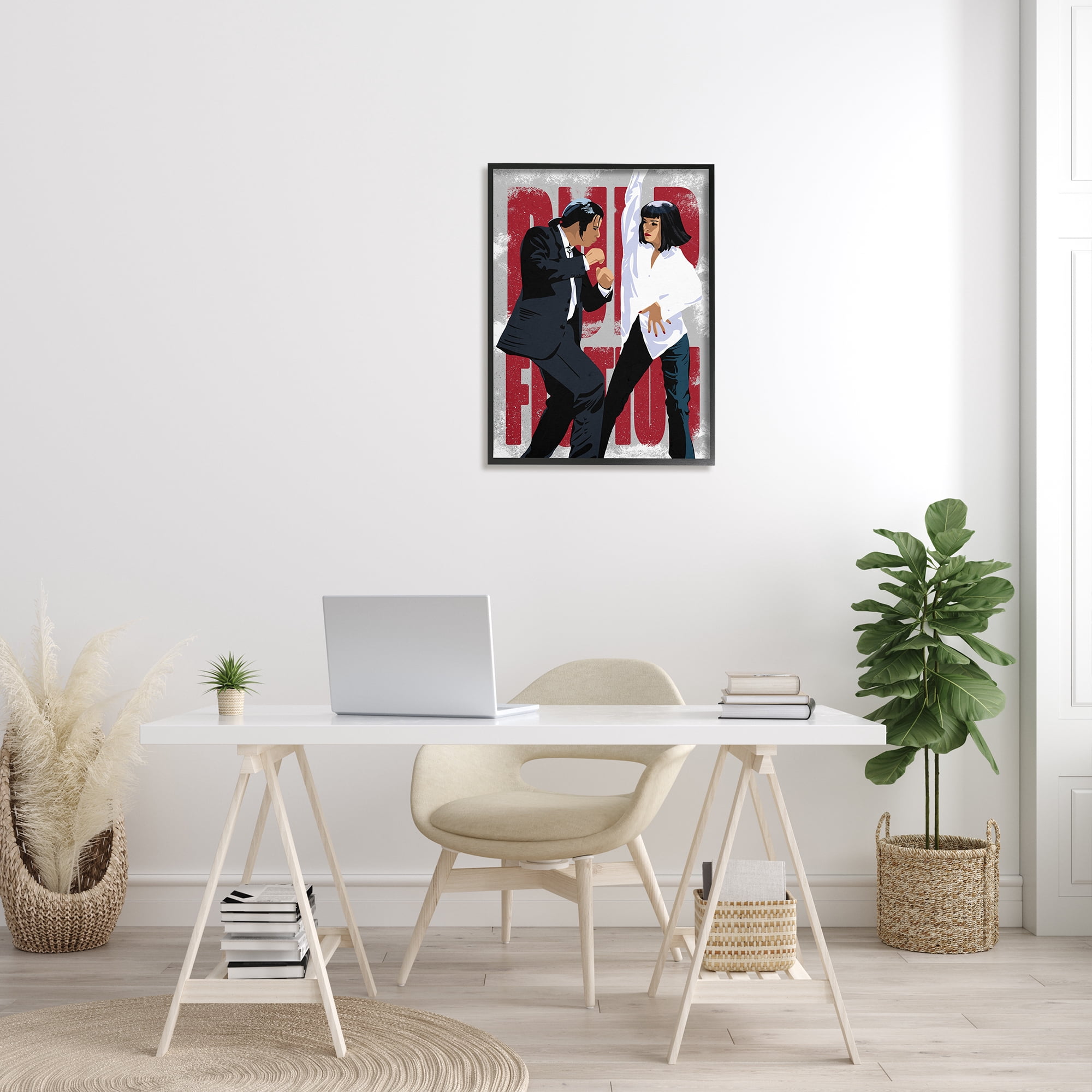 Stupell Industries Iconic Dancing Movie Scene Famous Actors Red Title, 24 x 30, Designed by Ros Ruseva