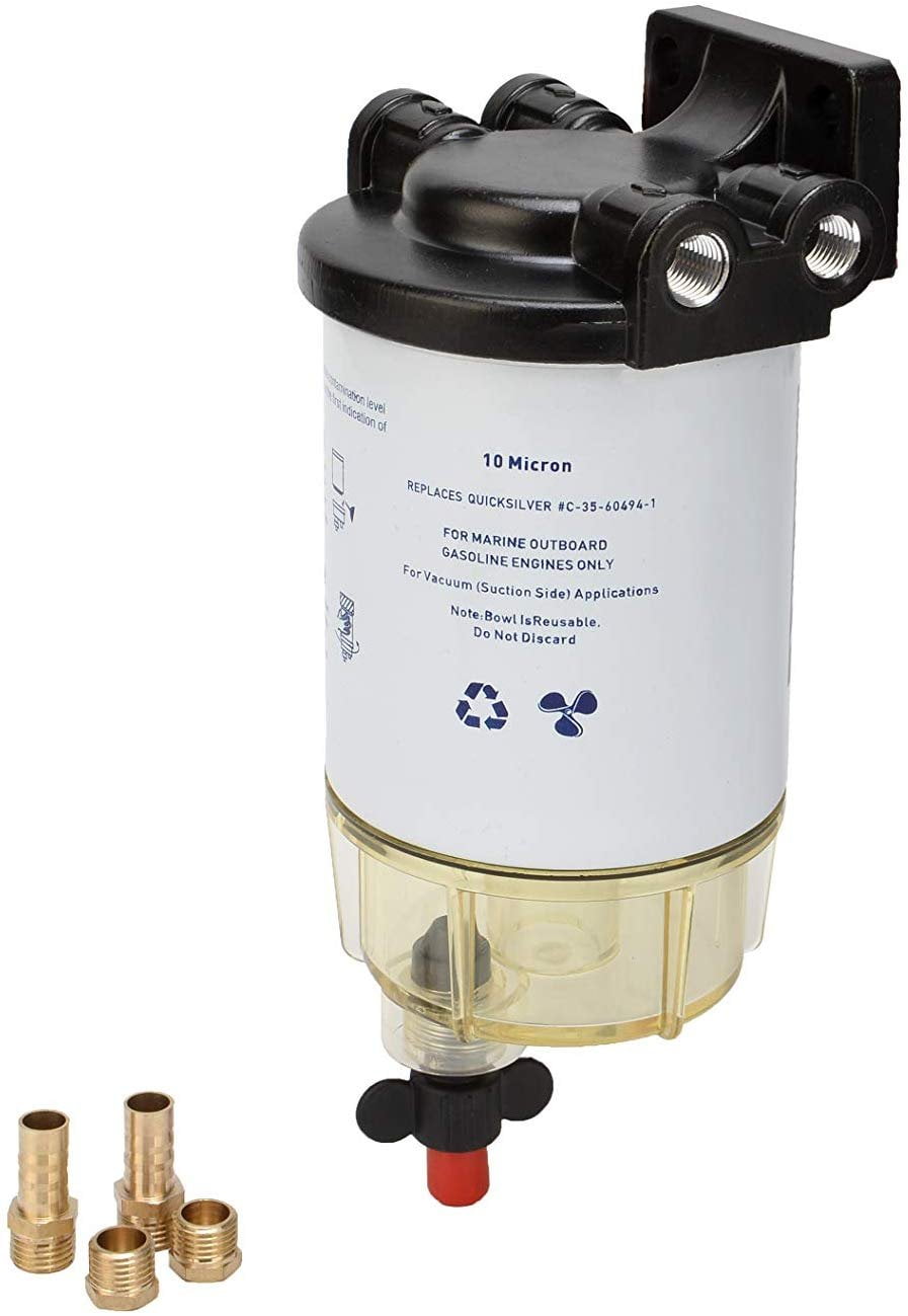 Replacement Marine Fuel Filter Water Separator Kit with Aluminum Head
