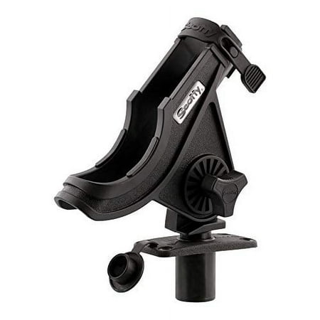 Scotty Baitcaster/Spinning Rod Holder Black with 244 Flush Deck Mount Small (0281-BK)