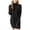 Black, variant on Winter Cable Knit Sweater Dress Women Turtleneck Long Sleeve Mini Knit Pullover Dress 2 Colors 1 Pack S-XXL Plus Size Friendly