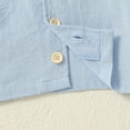 thumbnail image 4 of CARETOO Toddler Boy Shorts Sets Summer Clothes Button Down Shirt & Short  Baby Boy Beach Casual Outfits 2T 3T 4T 5T, 4 of 13
