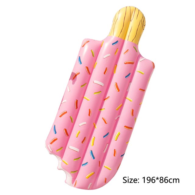 Colchones de aire de agua de piscina de fila flotante inflable de helado (rosa) Likrtyny Para estrenar
