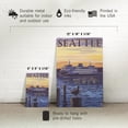 thumbnail image 5 of Seattle, Washington, Ferry Sunset and Gull (12x18 Aluminum Art, Indoor Outdoor Metal Sign Decor), 5 of 5