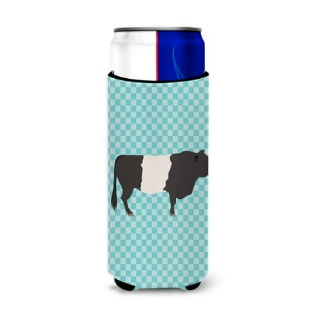 Belted Hip Hugger - Belted Galloway Cow Blue Check Michelob Ultra Hugger for Slim Cans