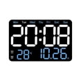 thumbnail image 2 of Electronic Wall Clock Temperature Date Display Table Clock Wall-Mounted Digital LED Alarm Clocks for Home A, 2 of 5
