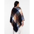 thumbnail image 3 of Time and Tru Women's Plaid Poncho with Clasp, Sizes S/M-L/XL, 3 of 5