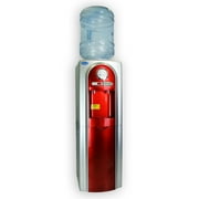 LLECNED Water Dispenser Top Load Hot/Cold, High Quality Deluxe Stainless Steel RED w/compact storage