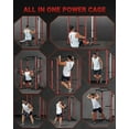 thumbnail image 4 of GARVEE Power Rack Cage, 1200lbs Capacity, Multi-Function Squat Rack, 4 of 9