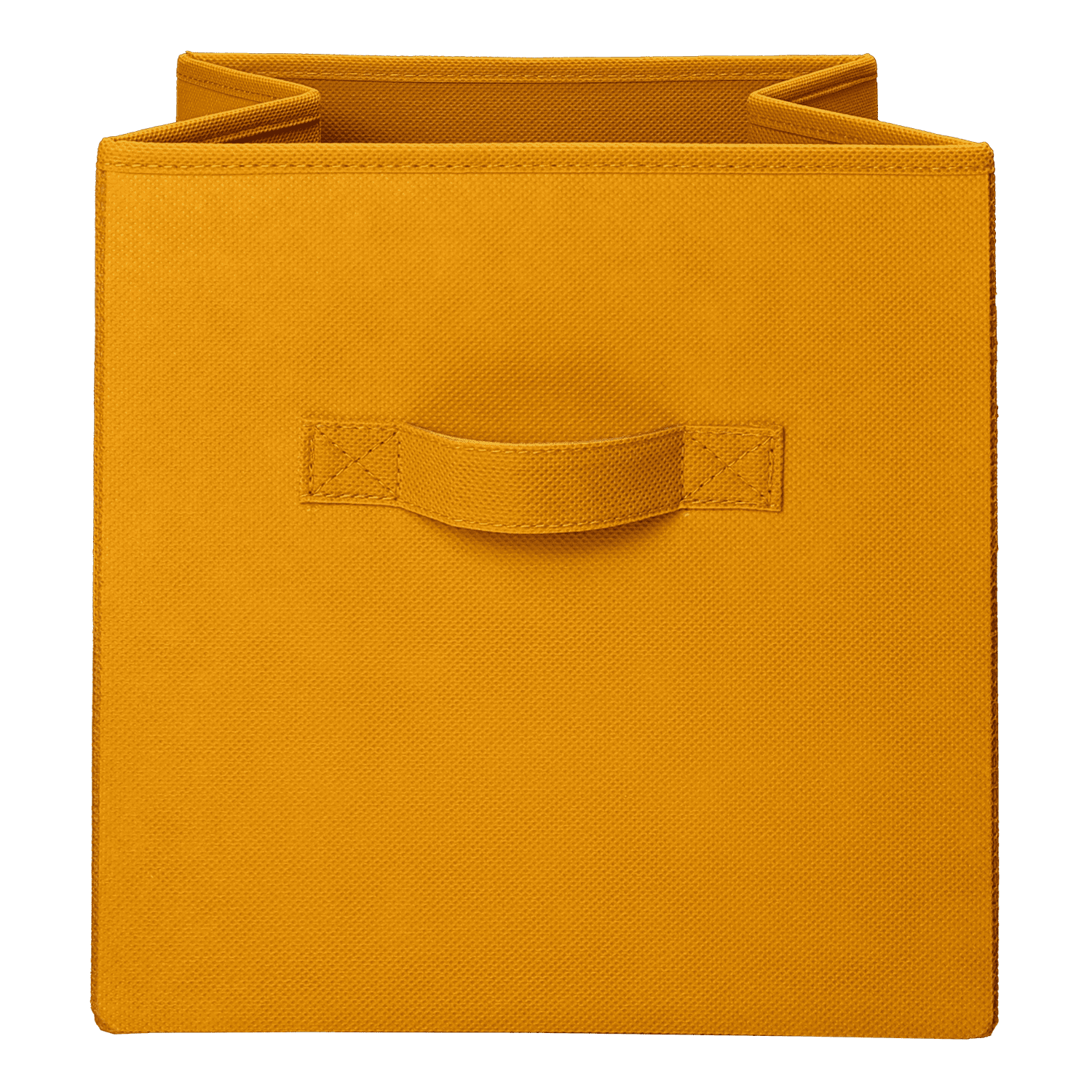 Mainstays Collegiate Collapsible Fabric Bins 10.5X10.5, Mustard Dijon, 4 Pack