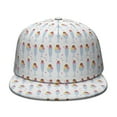 thumbnail image 2 of Dessert Hat – Ice Cream Print Flat Brim Snapback for Teens Girls, Sweet Treats Summer Casual Cap, 2 of 5