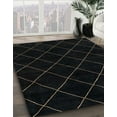 thumbnail image 2 of Ahgly Company Indoor Round Abstract Black Abstract Area Rugs, 6' Round, 2 of 6