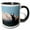 Black/White, variant on 3drose, White-tail Deer Buck, 11oz Magic Transforming Mug