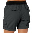 thumbnail image 5 of RYRJJ Women's Cargo Shorts Multi Pockets Casual Summer High Waisted Casual Shorts for Women Trendy Summer Outdoor Hiking Shorts(Dark Gray,L), 5 of 8