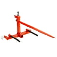 thumbnail image 1 of VEVOR 49" Hay Spear, Bale Spears 1600lbs Loading Capacity, Three-Point Hitch Tractor Attachment with 2pcs 17.5" Stabilizer Spears, Quick Attach Spike Forks, 1 of 9