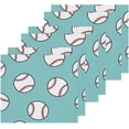 thumbnail image 2 of Coolnut Blue Baseball Pattern Washcloths Towels, Highly Absorbent and Soft Cotton Face Cloths, 6 Pack Quick Dry Wash Cloths - 12 X 12 Inches Washcloth Gift, 2 of 7