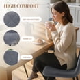 thumbnail image 4 of HOMCOM Dining Chairs Set of 4, Kitchen Chair with Metal Legs, Grey, 4 of 10