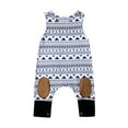 thumbnail image 1 of xiaxaixu Boys Girls Jumpsuit Patchwork Sleeveless Romper Geometry Print Clothes, 1 of 10