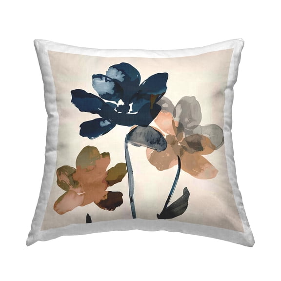 Stupell Industries Abstract Earth Tone Blooms Decorative Printed Throw Pillow Design by Irena Orlov.