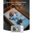 thumbnail image 3 of eufy Baby Monitor E20 con cámara 2K HD, pantalla de 5'' 720p, Wi-Fi híbrido y sin conexión Wi-Fi, control de aplicación y monitor, Pan-Tilt, zoom 4×, cámara portátil con batería incorporada, ANR, aler, 3 of 5