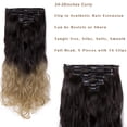 thumbnail image 4 of MY-LADY 8PCS Synthetic Clip in Hair Extensions Double Weft Full Head HairPiece Long Wavy Curly Natural Black Brown Blonde, 4 of 8