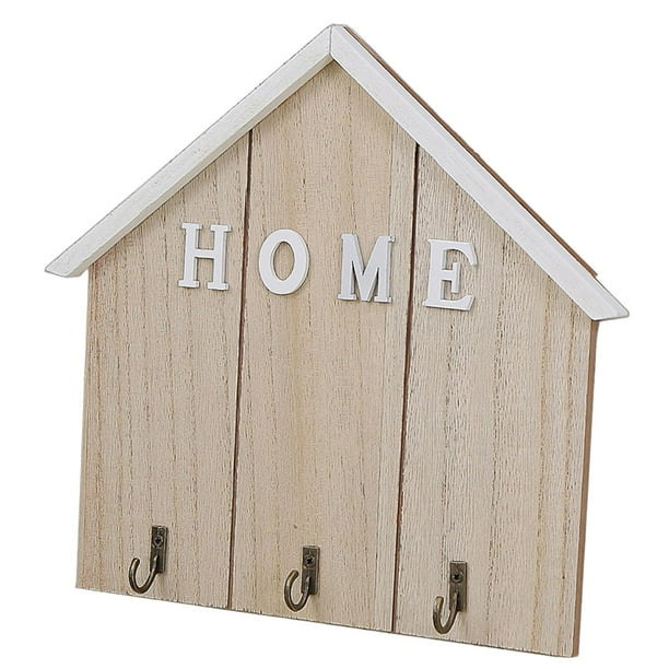 Gancho de pared para llaves de madera, colgador decorativo para sombreros, puerta de cocina