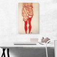thumbnail image 2 of ARTCANVAS Standing Woman in Red 1913 Canvas Art Print by Egon Schiele - Size: 26" x 18" (0.75" Deep), 2 of 9