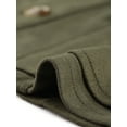 thumbnail image 5 of INSPIRE CHIC Women's Vest Button Front Sleeveless Faux Suede Utility Cargo Jacket with Pockets S Army Green, 5 of 6