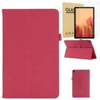 Epicgadget Samsung Galaxy Tab A7 Lite (2021) Case With Screen Protector - PU Leather Stand Cover for Samsung Tab A7 Lite 8.7 Inch SM-T220/T225 with 2 Pieces Galaxy Tab A7 Lite Tempered Glass (Pink)