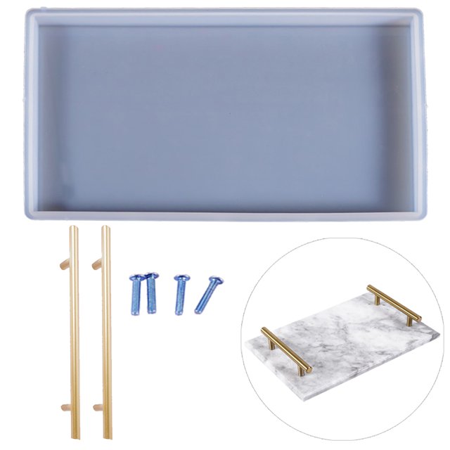 Silicone Coaster Mold DIY Fashion Silicone Casting Mold Dish Mold with Handles