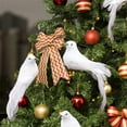 12pcs Artificial Birds 5 Inch White Dove Love Birds Clip on Ornaments