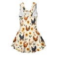 thumbnail image 4 of Xoenoiee Rooster Chicken Egg Sunflower Print Girls' Sleeveless Swimsuit with Skirt, One-Piece Ruffle Swim Dress for Toddler Little Kids, Quick Dry Bathing Suit Swimwear, Size 6-7 Years, 4 of 7