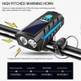 thumbnail image 5 of Rechargeable Solar Bike Light with Bell Solar/USB Charging Bike Horns Light Cycling Equipment, 5 of 5