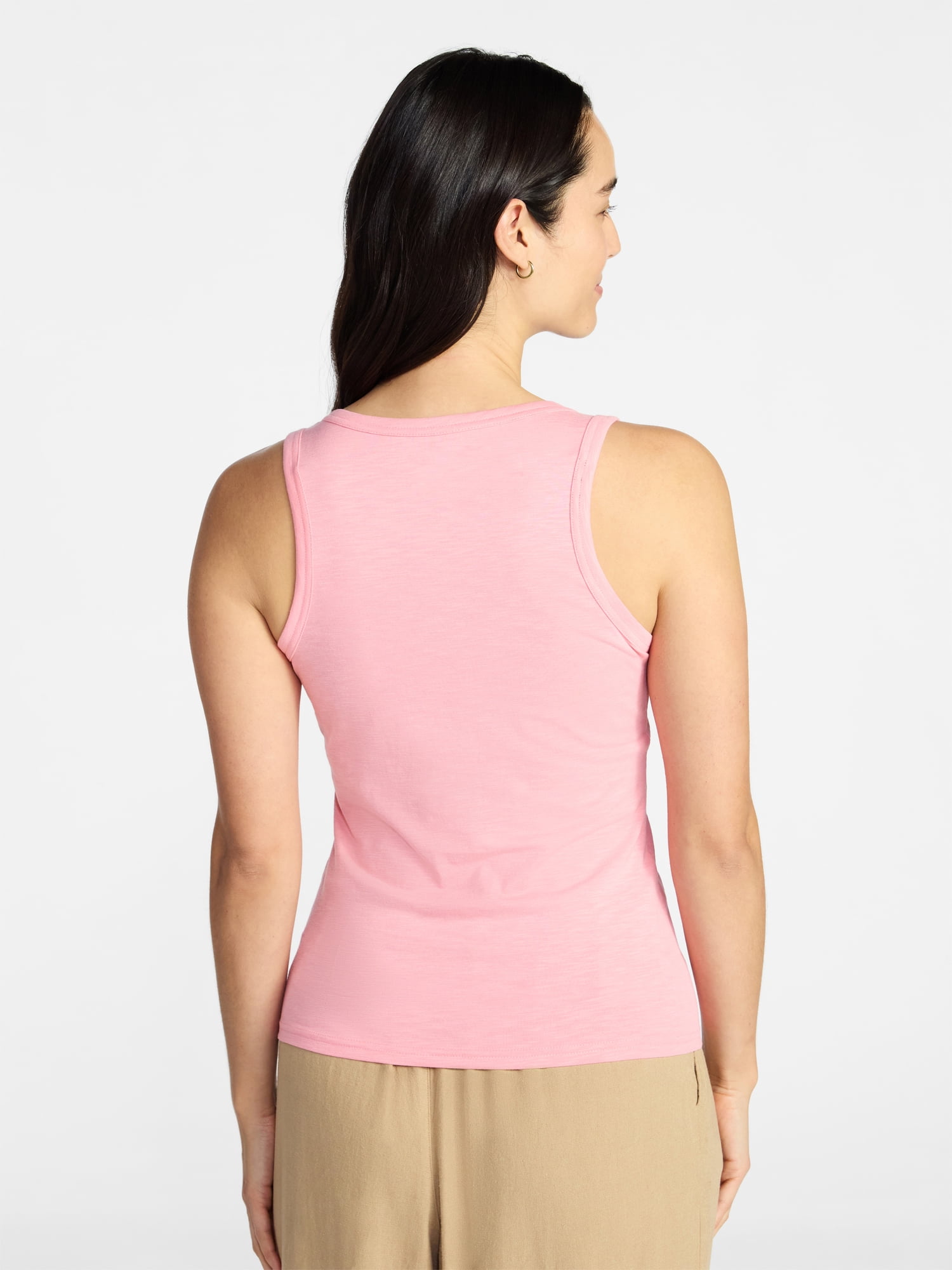 Time and Tru Women’s Slub Henley Tank Top, sizes XS-XXXL