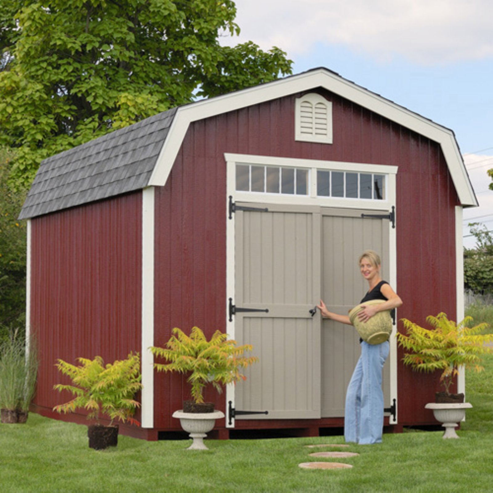 Little Cottage Woodbury Colonial Panelized Garden Shed with Optional